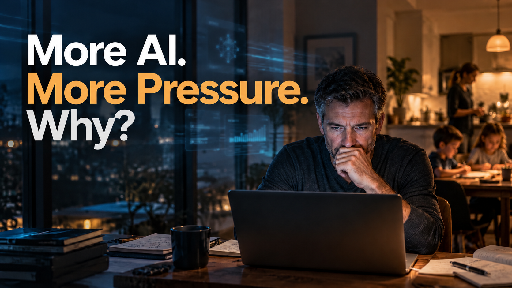 Illustration for More AI. More Pressure. Why?